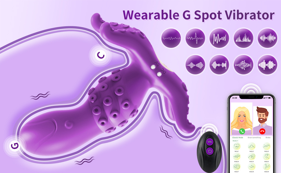 Huan Ai Octopus Wear Wireless Remote Control Vibration Female Masturbator Sex Toy Female Wear_voghion.com