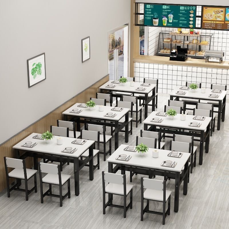Dining Table and Chairs for Small Apartments, Fast Food Restaurant Tables, Dining Restaurant Table Sets, Snack Bar Table and Chair Combinations, Dining Tables