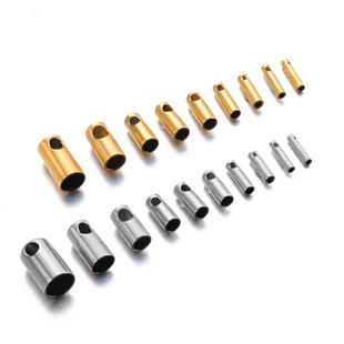 Wholesale stainless steel snake head leather rope chain buckle diy inner diameter 0.9-5.0mm necklace rope hat buckle jewelry accessories