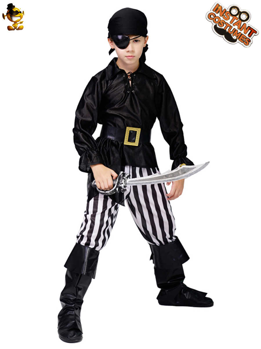 Halloween niño pirata traje niño fresco pirata etapa rendimiento partido traje cos distribución al por mayor