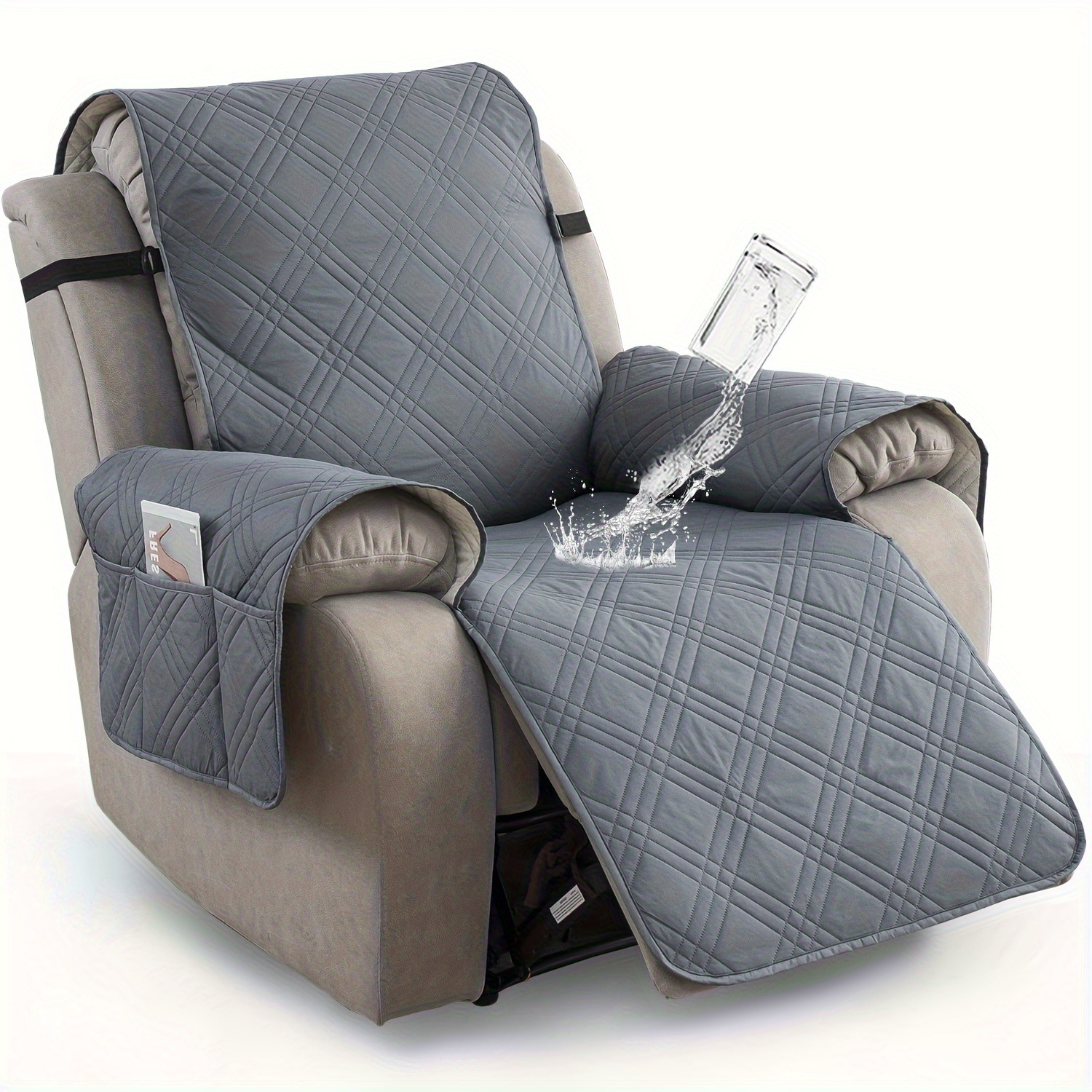 1pc Reclinable impermeable cubierta de silla no deslizante reclinable transfronterizo