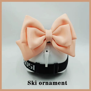 3D Light Orange Double Layer Bow Ski Helmet Motorcycle Riding Gear
