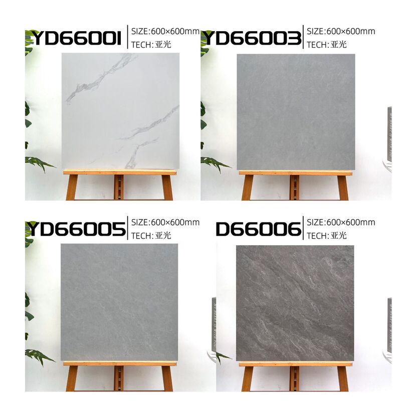 Guangdong Matte Marble Tiles 600X600 Gray Concave and Convex Surface Non-Slip Wear-Resistant Antique Floor Tiles Engineering Tiles