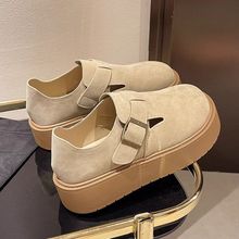 法式复古休闲一脚蹬厚底全包勃肯鞋2024新款秋季懒人豆豆鞋勃肯鞋
