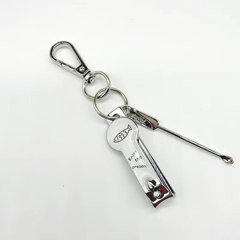 Korean Version Ins Metal Nail Clippers with Grinder Multifunctional Boys and Girls Beautiful Keychain Keychain Cute Korean Version Ins Metal Nail Clippers with Grinder Multifunctional Boys and Girls Beautiful Keychain Keychain Cute