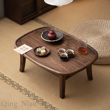 胡桃木小茶几现代简约客厅茶桌户外旅行便携折叠桌子轻奢迷你矮桌