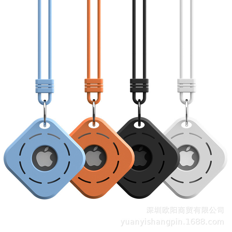 Suitable for Airtag Protective Case Apple Anti-Lost Device Airtags Tracker Soft Silicone Positioning Cut Out Protective Case