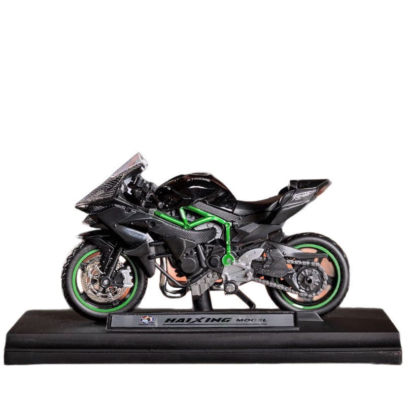 オートバイモデルカワサキ h2r オートバイシミュレーション合金フィギュアコレクション誕生日ギフト装飾品男の子のための|undefined