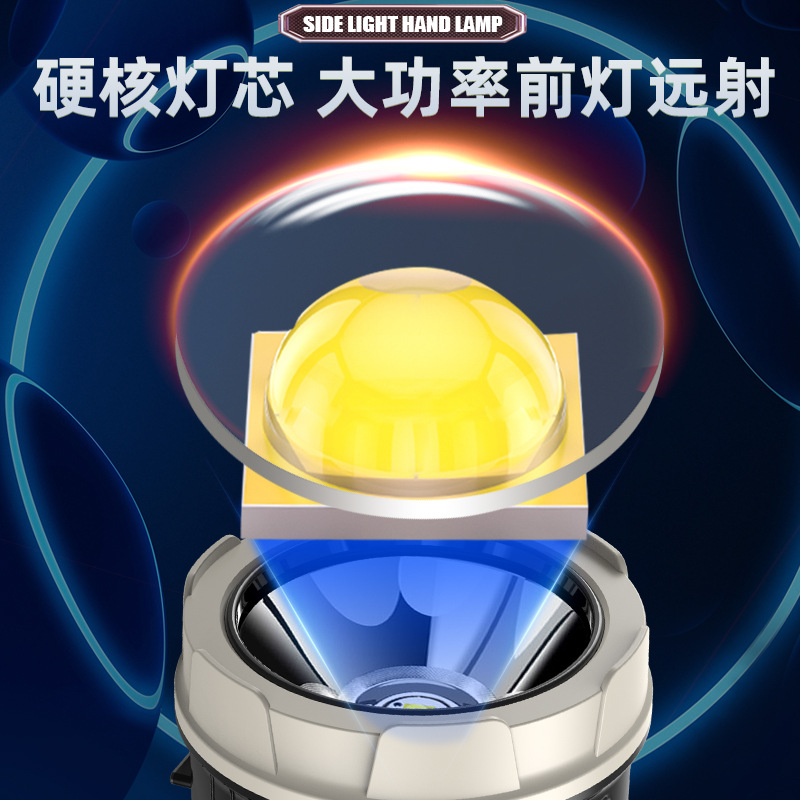 Nueva linterna transfronteriza portátil multifunción Luz de camping de alta potencia de largo alcance iluminación LED luz de trabajo de emergencia