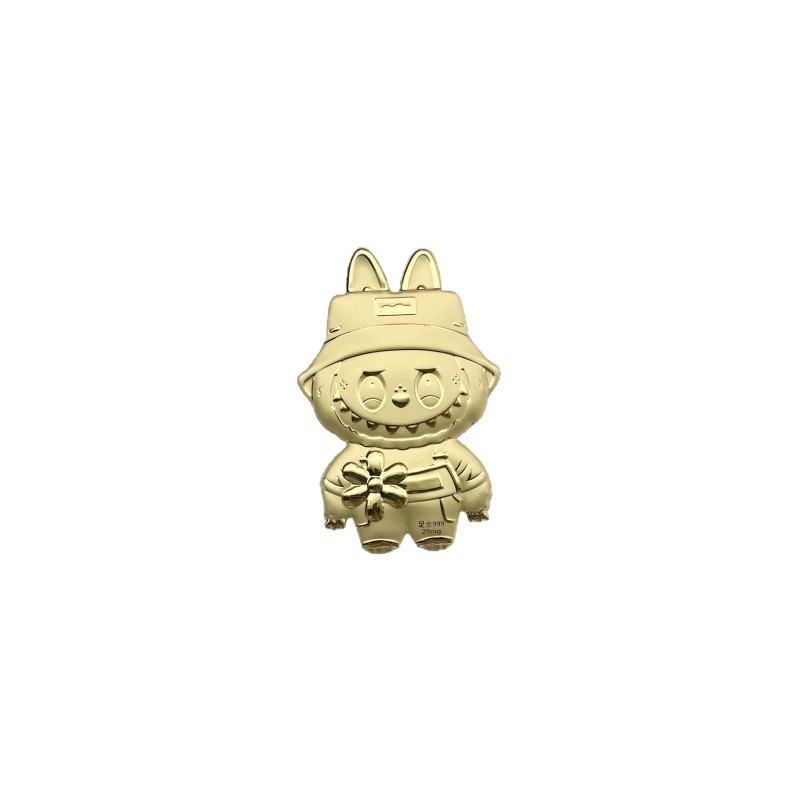純金 20mg ラブブ [Labubu] 漫画ペンダントバッグペンダント生放送室実店舗小さなギフトで人気を集める|undefined