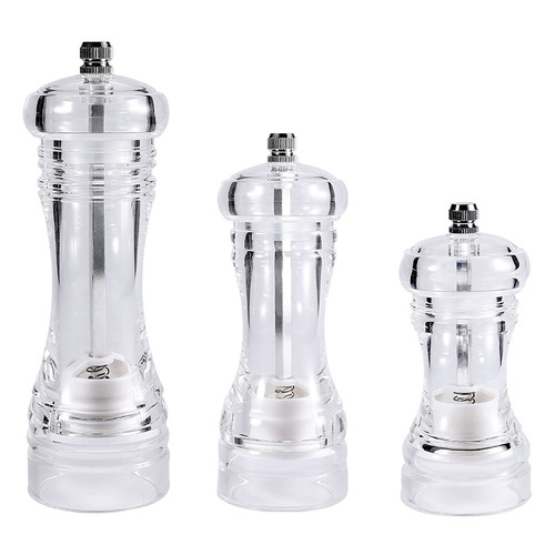 Manual acrylic grinder black peppercorn spice grinder multi-purpose seasoning bottle kitchen tool sea salt grinder