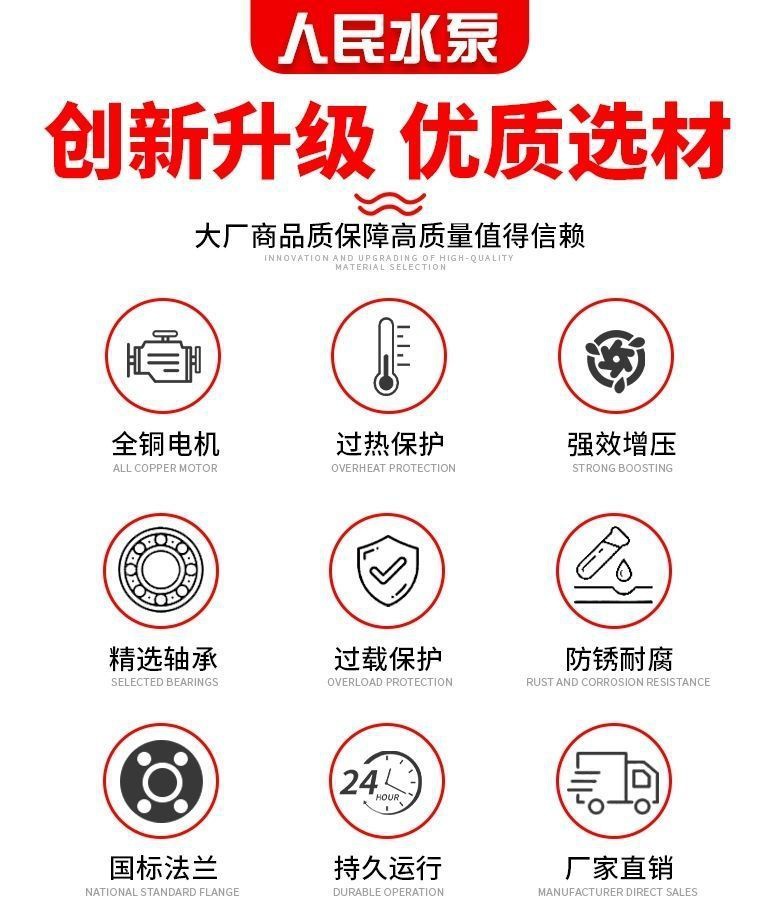 Bz Self-Priming Pump Zw Non-Clogging Sewage Pump Horizontal Pipeline Centrifugal Pump Large Flow Booster 380V Three-Phase Sewage Pump