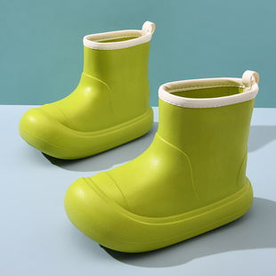Japanese and Korean Cross-Border New Short Rain Boots for Women, Fashionable Outer Wear Thick-Soled Wear-Resistant Low-Cut Water Shoes for Women, Waterproof and Non-Slip