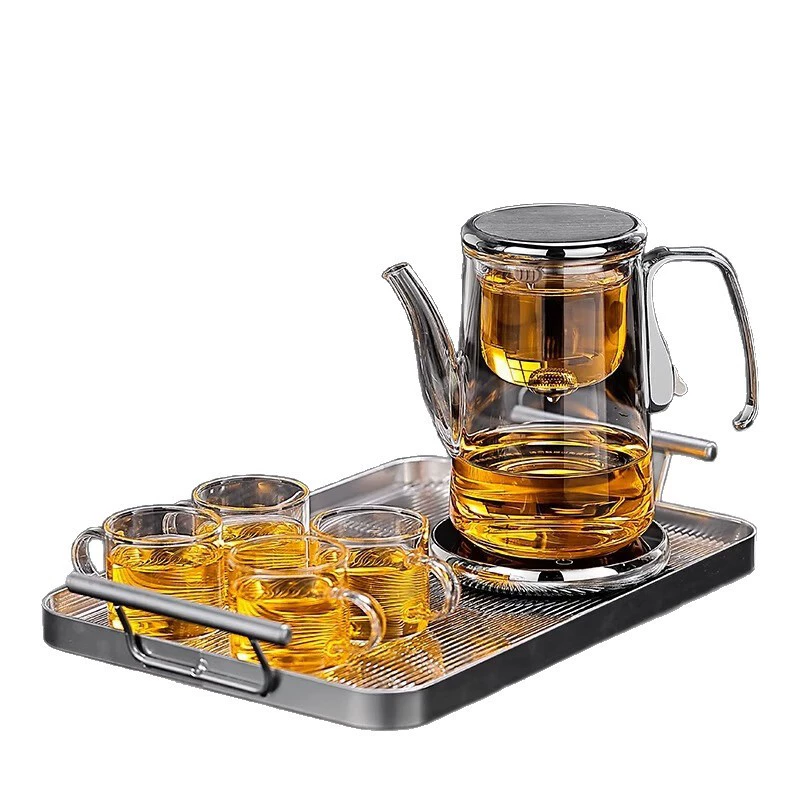 Glass teapot, filter, tea set, flavored tea flower-shaped
