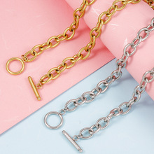 RUMNVNTY外贸不锈钢OT扣链条饰品配件DIY炉内18k金O型十字链配饰