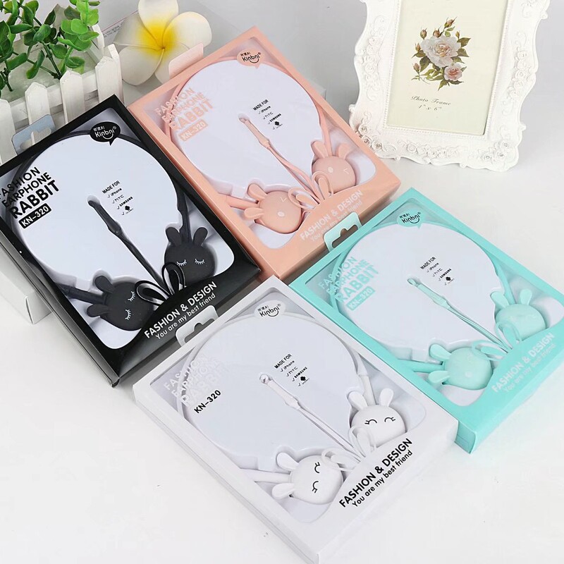 Yinbaoli Kn-320 Head-Mounted Cartoon Cute Rabbit with Microphone Wire-Controlled Mobile Phone and Computer Headphones Yinbaoli Kn-320 Head-Mounted Cartoon Cute Rabbit with Microphone Wire-Controlled Mobile Phone and Computer Headphones