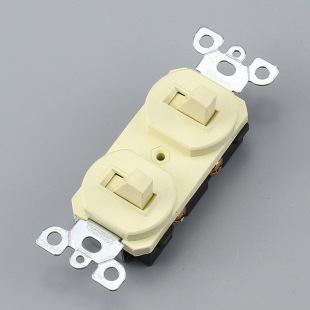 U05 Ivory American Standard Toggle Two-Way Single Control South American 10A American Standard 125V American Double Wall Switch Module