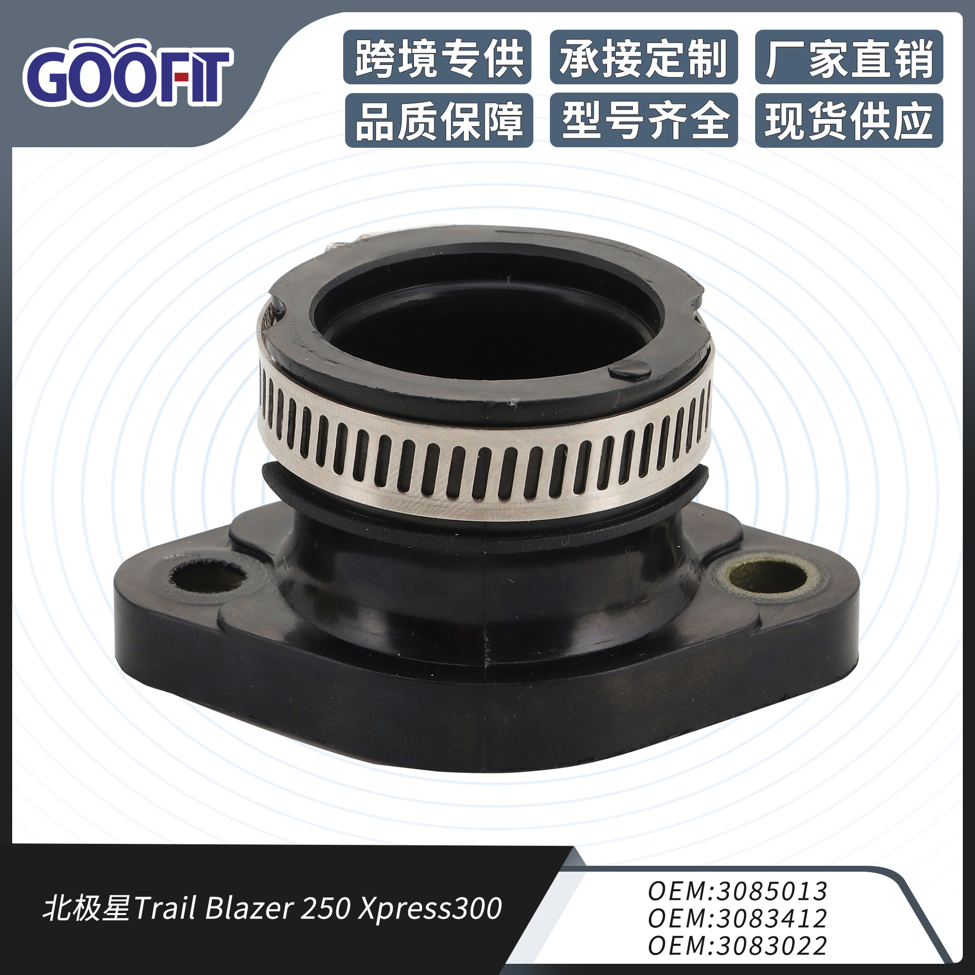 Beijixing Intake Manifold Carburetor Interface Glue Joint for Polaris Trail Blazer 250 Xpress 300 (Auto Parts and Accessories) - p091-xt064