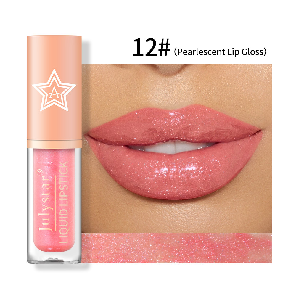Natürliche, dreidimensionale, matte Stern-Lippenglasur für Make-up, feuchtigkeitsspendend, langlebig, verblassend und hinterlässt keine Flecken_voghion.com