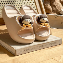 女孩凉拖鞋女夏季外穿2025新款室内防滑厚底带后跟海边沙滩凉鞋女