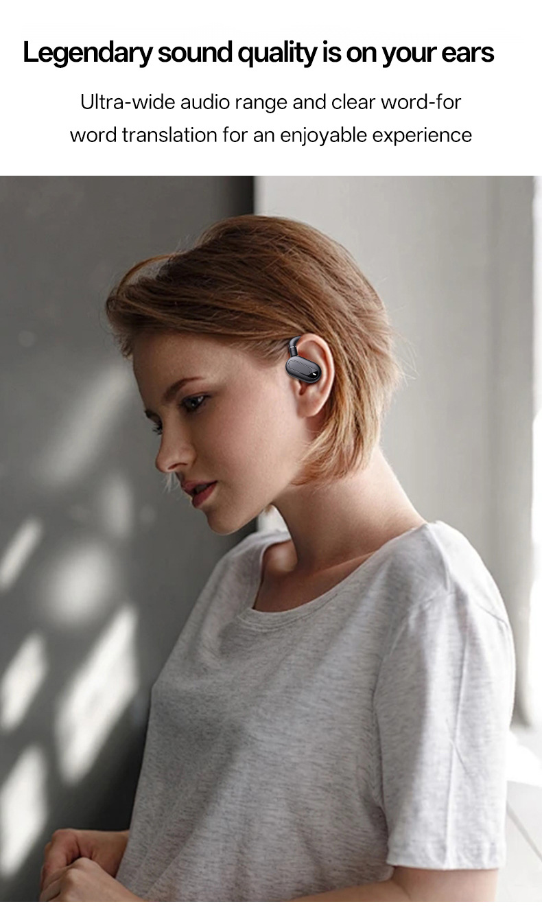 多国智能翻译耳机 多国语言AI语音翻译商务开会多语言无线翻译