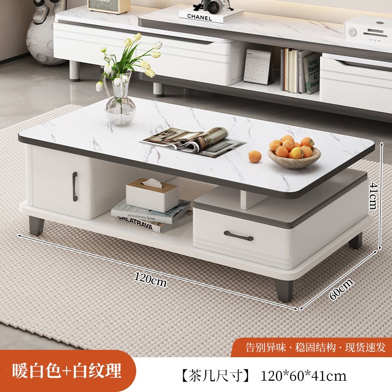 Fábrica directa gabinete de televisión sala de estar 2026 nuevo hogar pequeño tipo retráctil suelo moderno simple mesa de té televisión image 21