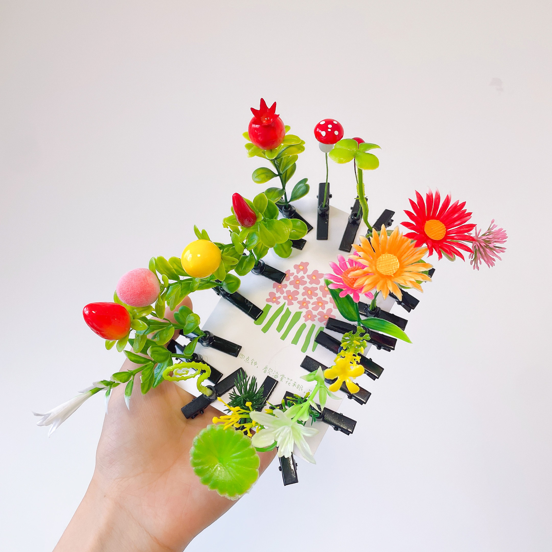 Simple Style Style Unisex Simple Style Leaf Floral Mixed Materials Stoving Varnish Hair Clip