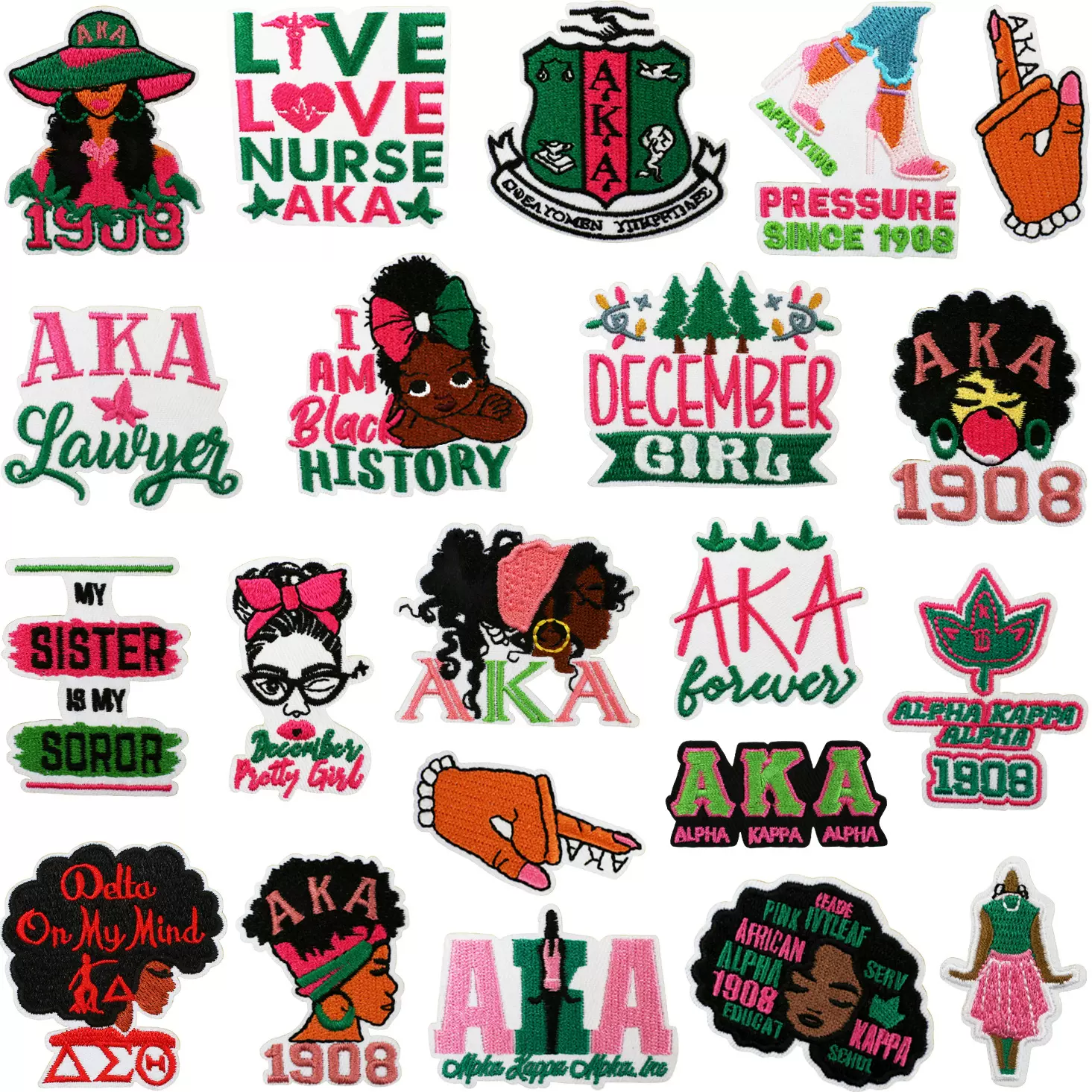 嘻哈黑人刺绣补丁贴又名章仔包包装饰十二月女孩电脑绣花标布贴