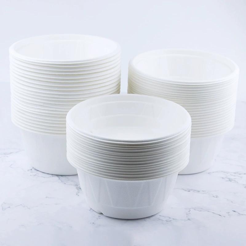 Sugarcane residue one -time environmental protection can be piled up with icing can be icedable, bowl bowl cover tableware pressure pattern white rhombus dishes