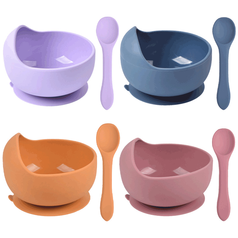Food Grade Baby Silicone Tableware Food Supplement Silicone Suction Cup Bowl Kidsren's Silicone Bowl Silicone Bowl Spoon Aliexpress