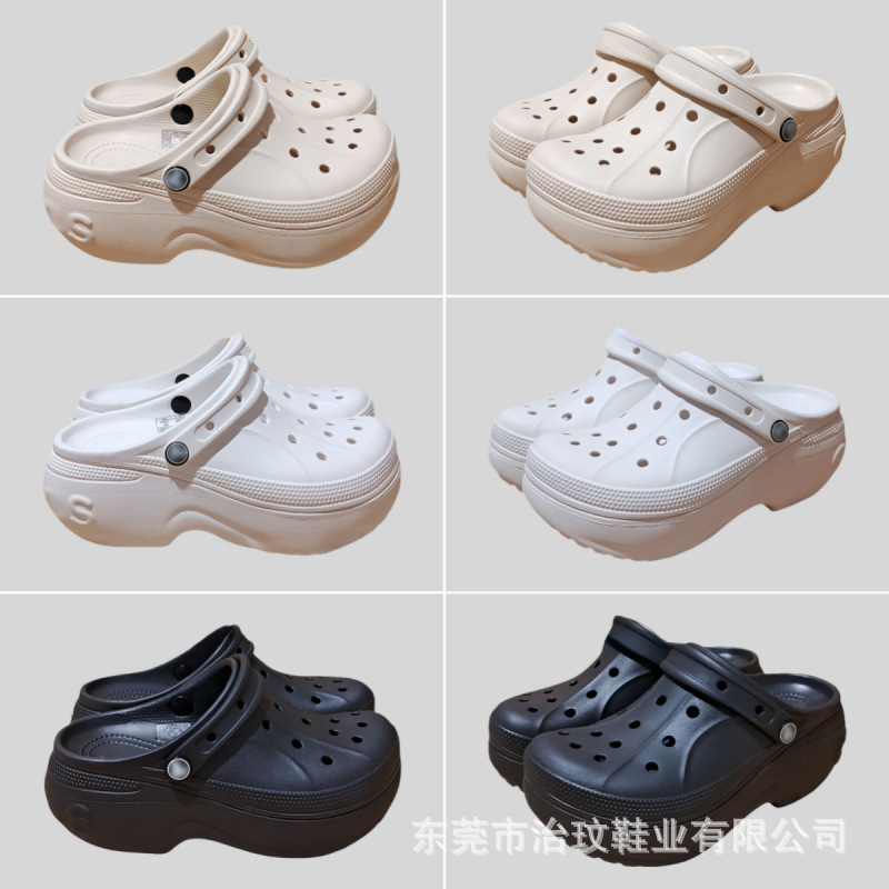 Thick-Soled Bella Clogs Women's Shoes Toe-Toe Slippers Non-Slip Soft-Soled Heightening Sandals Beach Casual Versatile and Comfortable Thick-Soled Bella Clogs Women's Shoes Toe-Toe Slippers Non-Slip Soft-Soled Heightening Sandals Beach Casual Versatile and Comfortable
