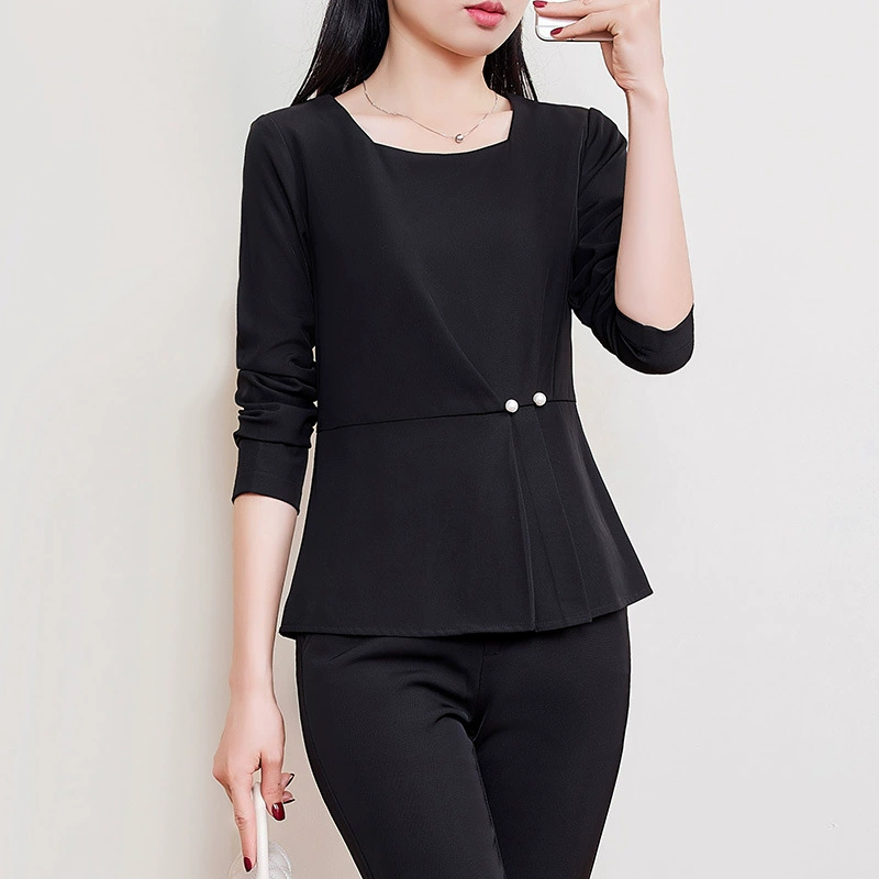 20616 профессиональный костюм Женский Плюс Размер Топ пухлая девушка высококачественный весна и осень салон красоты ювелирный магазин темперамент Комбинезоны