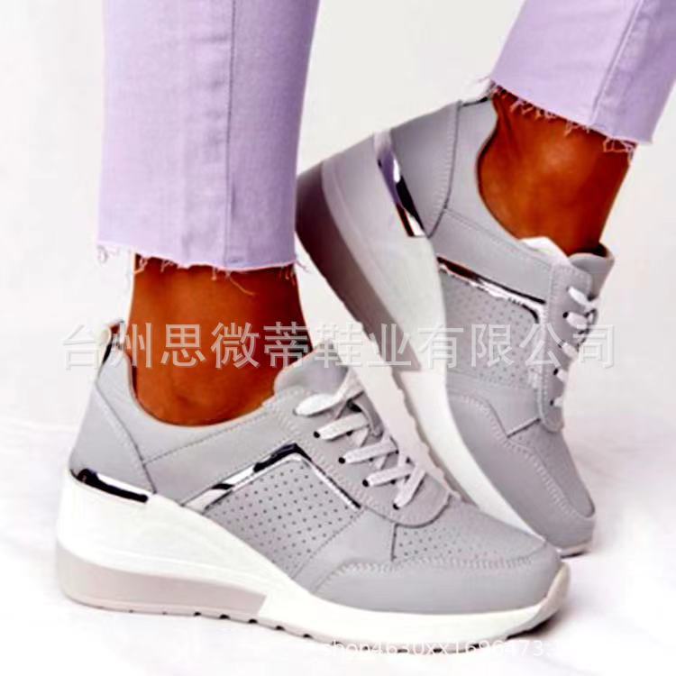 summer low breathable casual sneakers with shoelaces platform