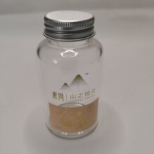 供应透明玻璃瓶75g    100g高档冬虫夏草粉片瓶    玛咖保健品瓶