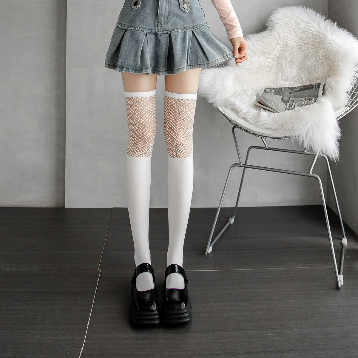Fishing net, autumn sexy black thin socks