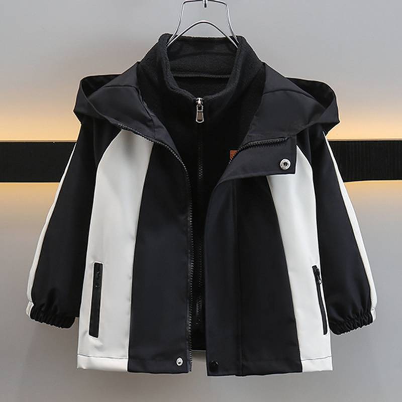 블랙 블랙 재킷 윈드 브레이커 + 라이너