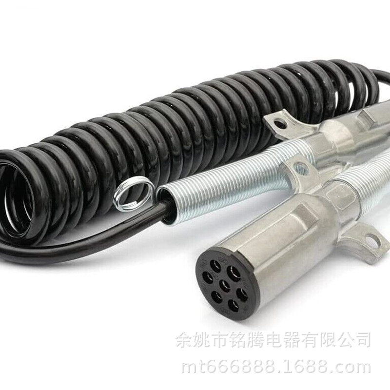 7芯插头电源连接线用于汽车动力制动灯连接适用于半挂托车牵引车