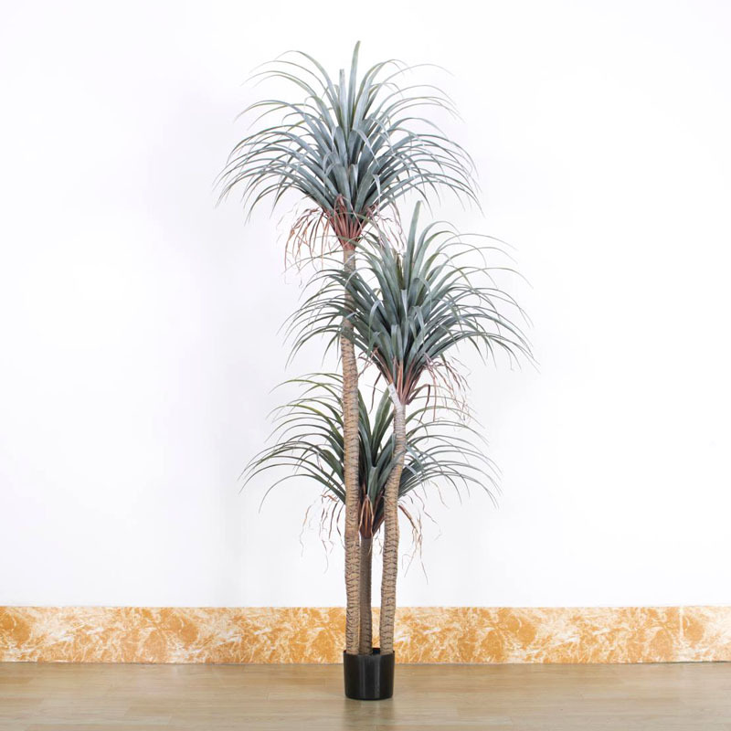 3 grandes plantas artificiales de árbol de sangre de dragón en maceta, plantas artificiales, árbol de sangre de dragón simulado, árbol falso, plantas verdes biomiméticas