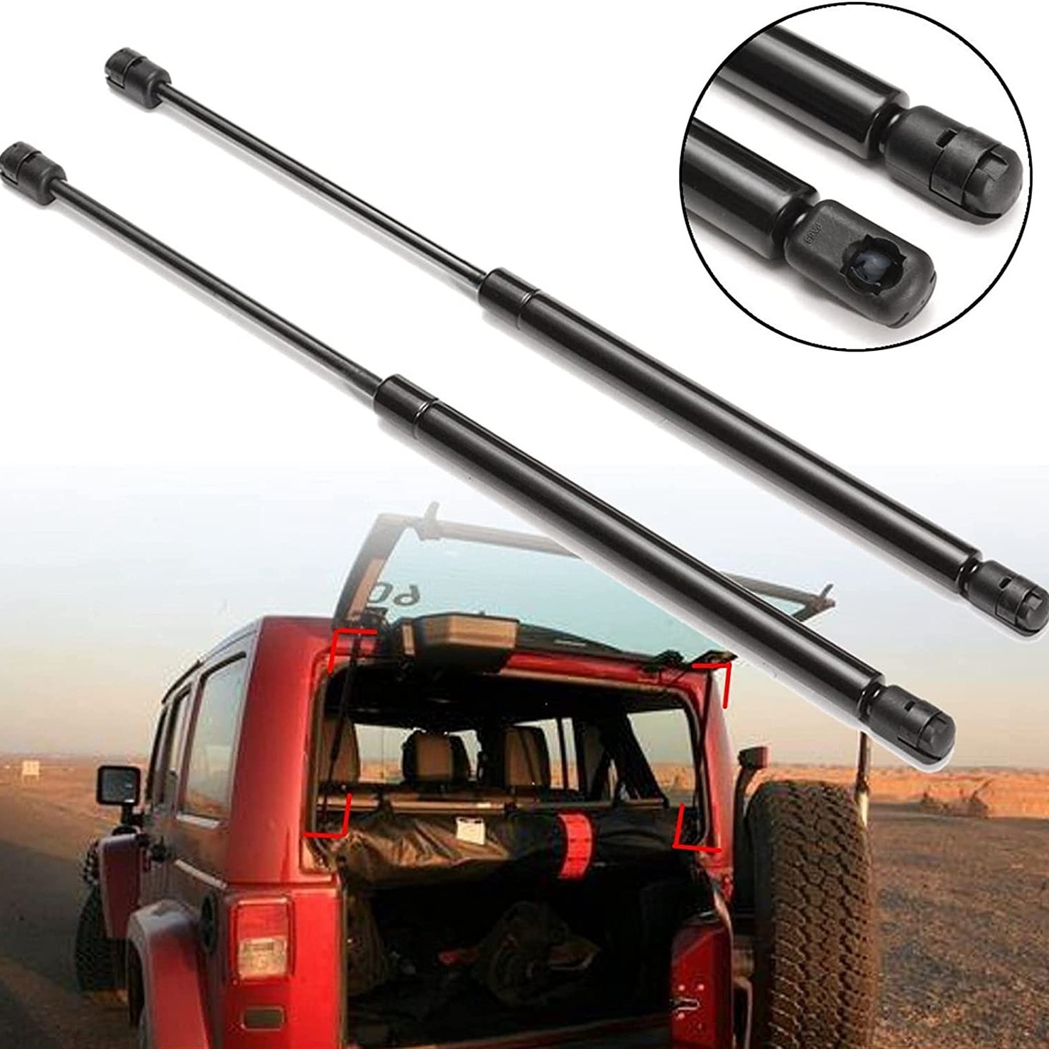 Je-ep Liberty KJ 吉-普  2002- 2007 后玻璃窗气弹簧 55360171AB