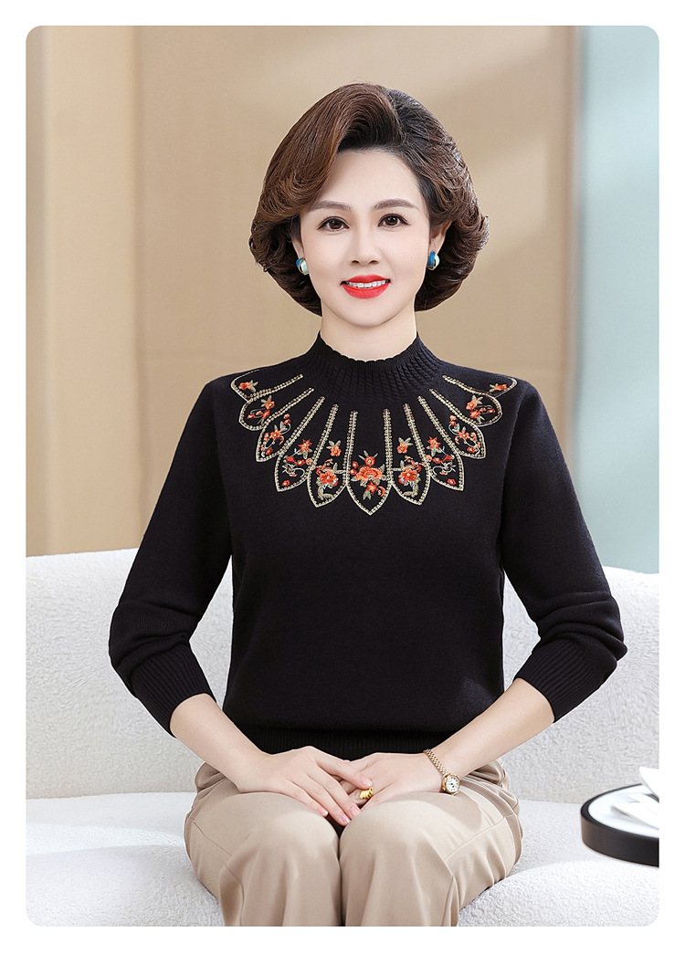E5982 940K ÁO LEN NỮ TAIRYA ÁO LEN MÙA XUÂN THU ĐÔNG TRUNG NIÊN DÀY ẤM THỜI TRANG NỮ G03 SẢN PHẨM MỚI