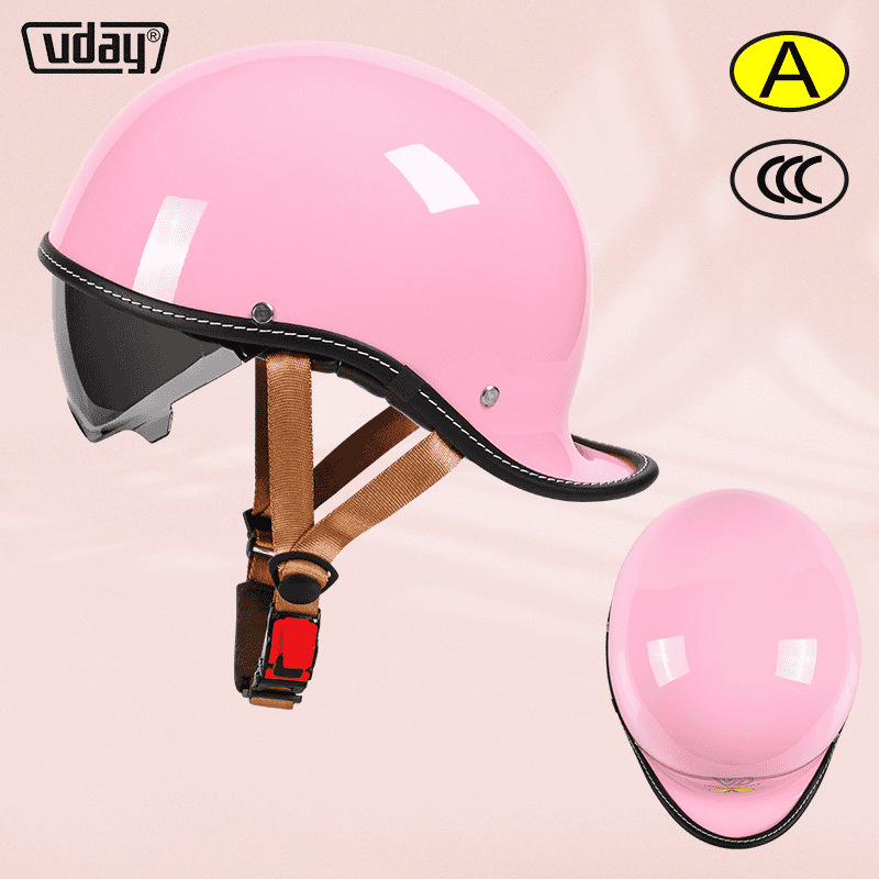 Motosiklet kaskı (dəbilqə) — Motuoche Summer Electric - pink-m-52-54cm
