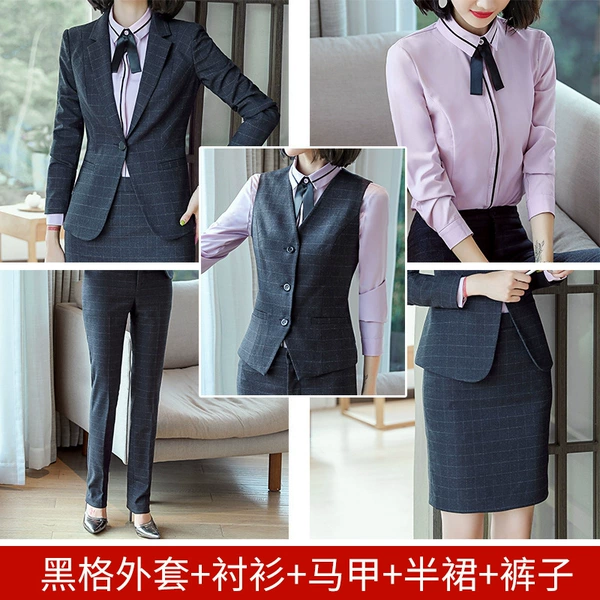 Suit, shirt, vest, skirt, trousers