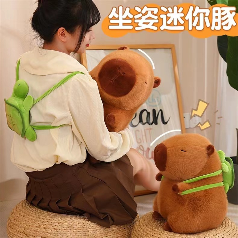 Capybara plush toy, cute Christmas doll, cloth gift, birthday present for girlfriend