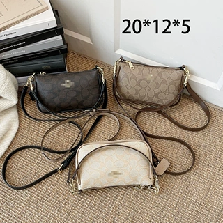 bags蔻家2025新款跨境腋下女包经典百搭斜挎包链条印花单肩月牙包