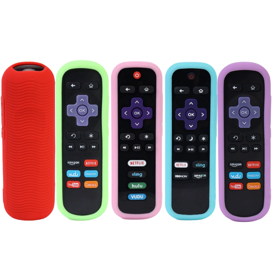 Universal silicone remote control, rainbow protective case, increased thickness, fall protection