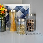 大口径圆形玻璃密封罐陈皮罐食品分装防虫防潮储物罐干货罐