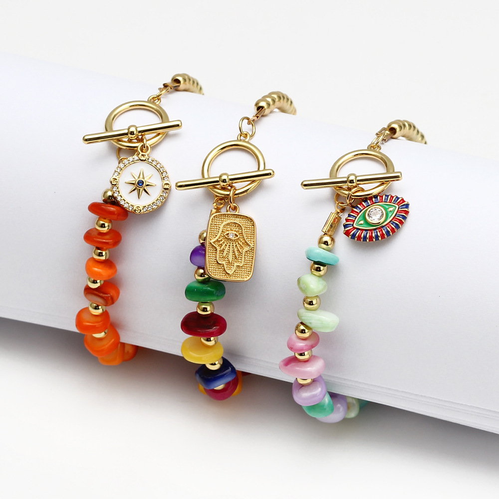 15g Weight Bracelets Classification 1 Piece Quantity Daily Occasion Copper Material Eye Pattern Unisex Gender Plating Design Fashion Style Fashion Eye Copper Plating Bracelets 1 Piece 无