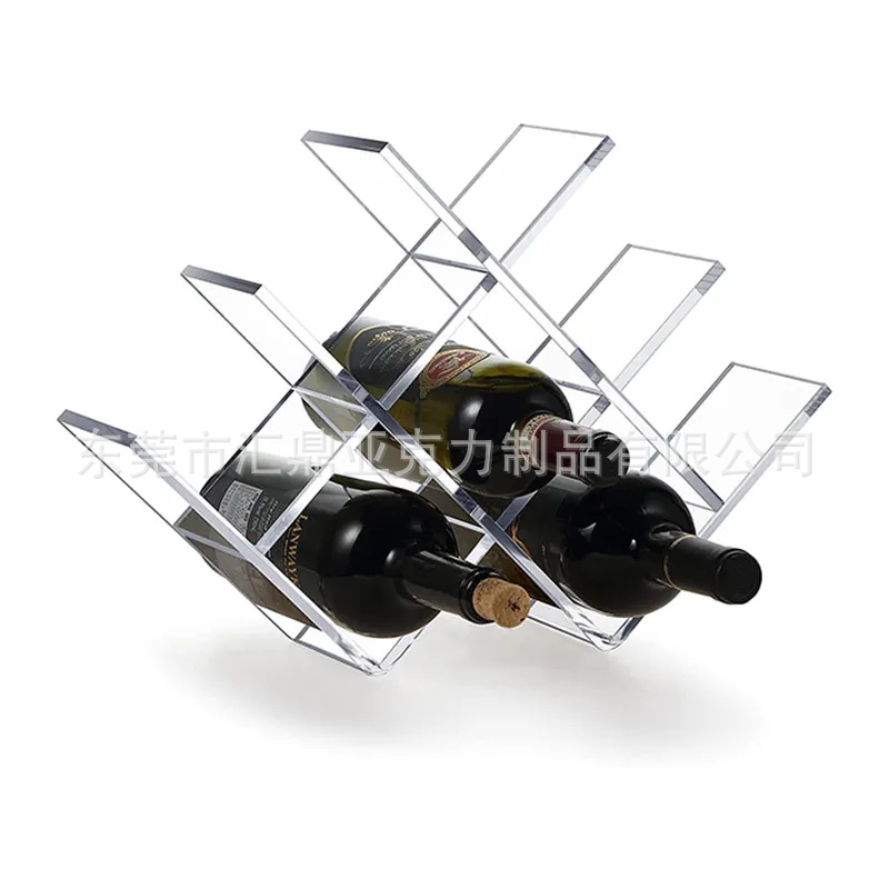 厂家透明葡萄酒展示架 简约家庭厨房餐厅亚克力葡萄酒展示置物架