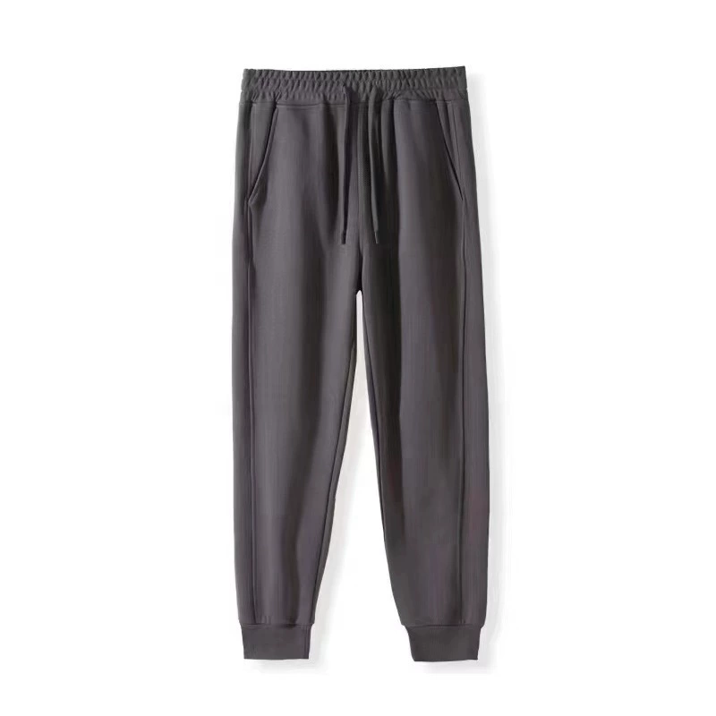 Autumn solid trousers, 320 gram, elastic waist, drawstring