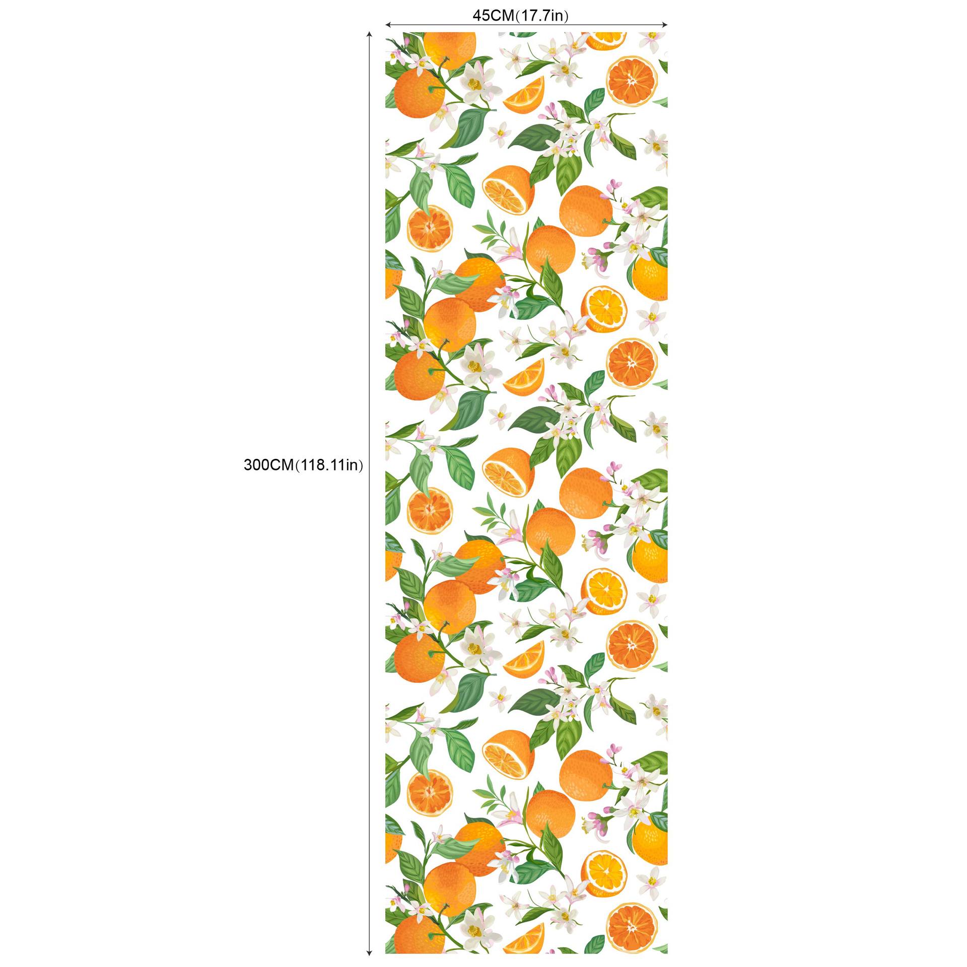 Fresca verde planta flor hoja limón autoadhesivo papel pintado dormitorio Hotel decoración papel pintado RW181-200